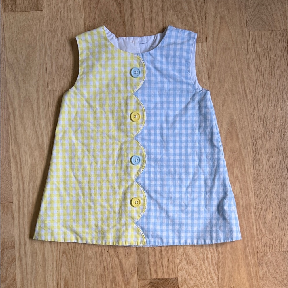The Beaufort Bonnet Company Blue and Yellow Gingham Dress